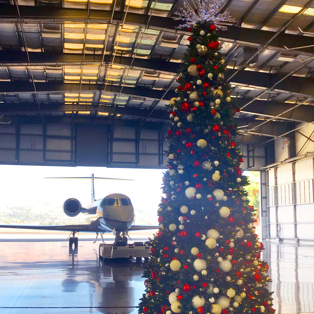 Newport-Beach-Custom-Christmas-Lights-Airpane-Hanger